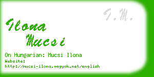 ilona mucsi business card